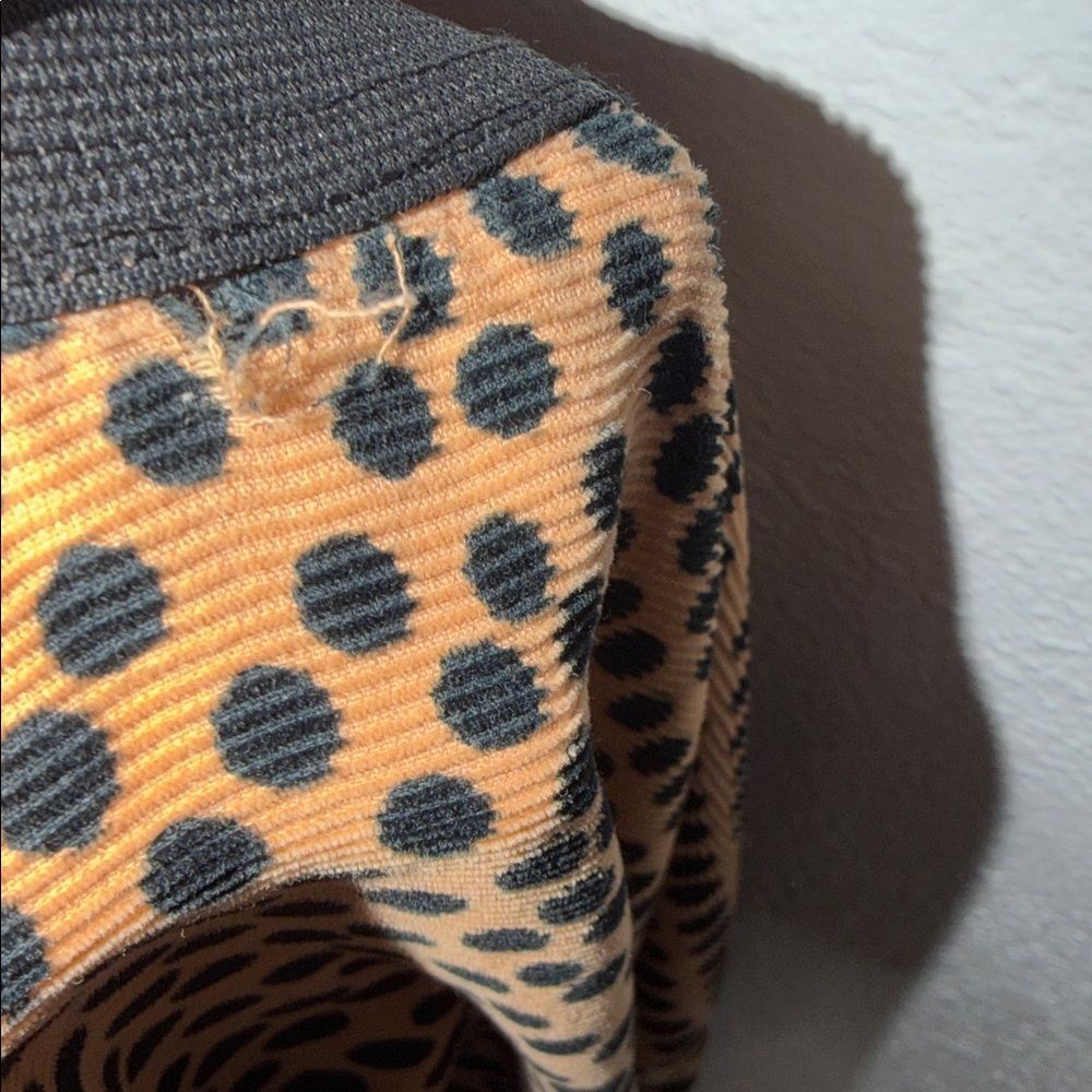 Vintage free people Y2K Polka Dot A-Line stretch Skirt - Black and Tan 6 - Picture 7 of 7
